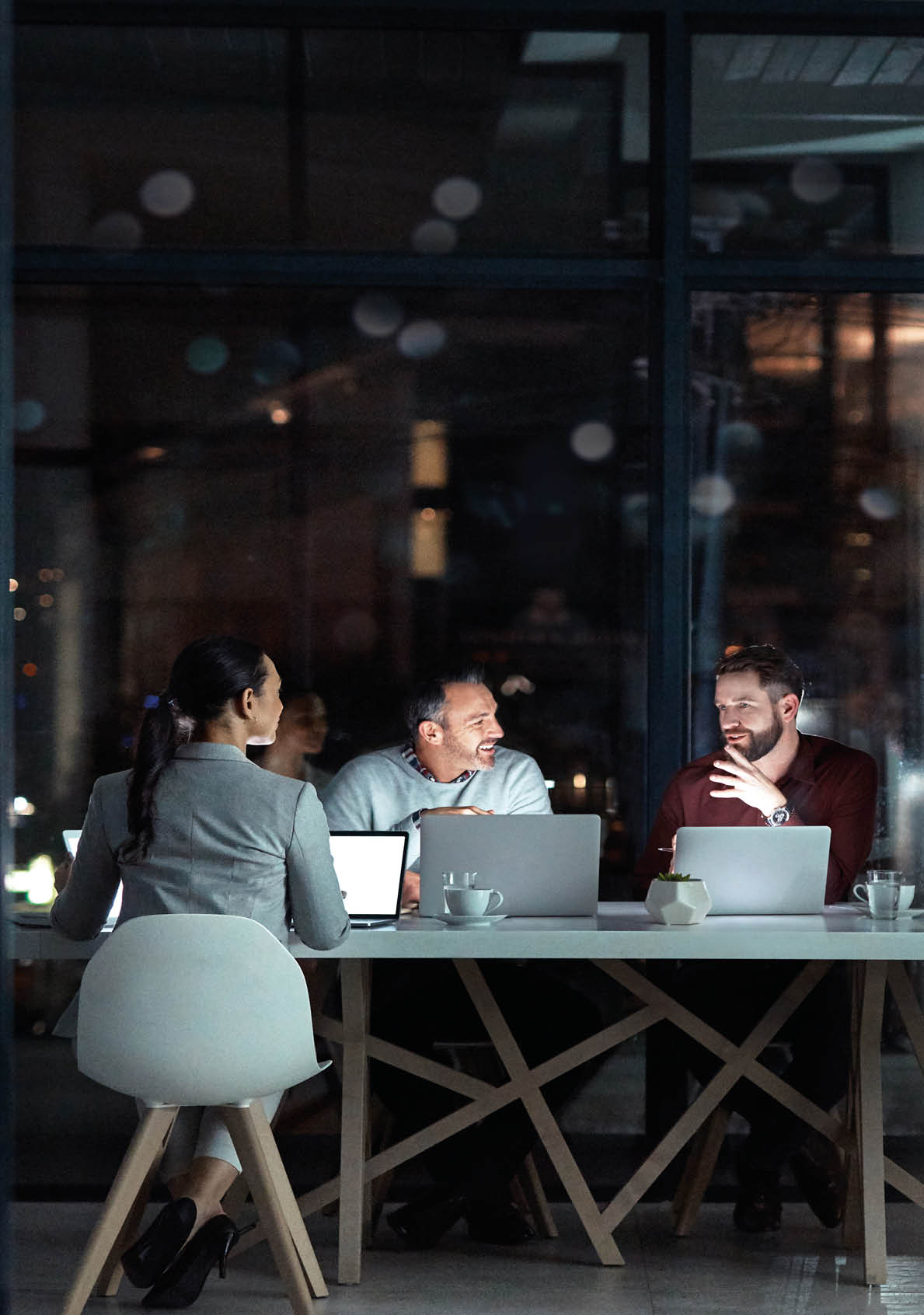 Full length shot of a group of business colleagues having a meeting in the office boardroom
